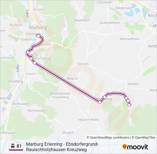S-Bahn 81: карта маршрута