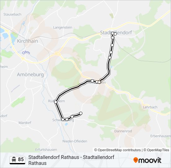 S-Bahn 85: карта маршрута