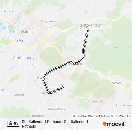 85 S-Bahn Line Map