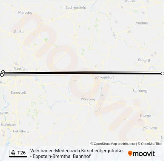 T26 S-Bahn Line Map