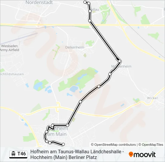 T46 S-Bahn Line Map