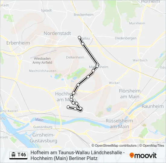 T46 S-Bahn Line Map