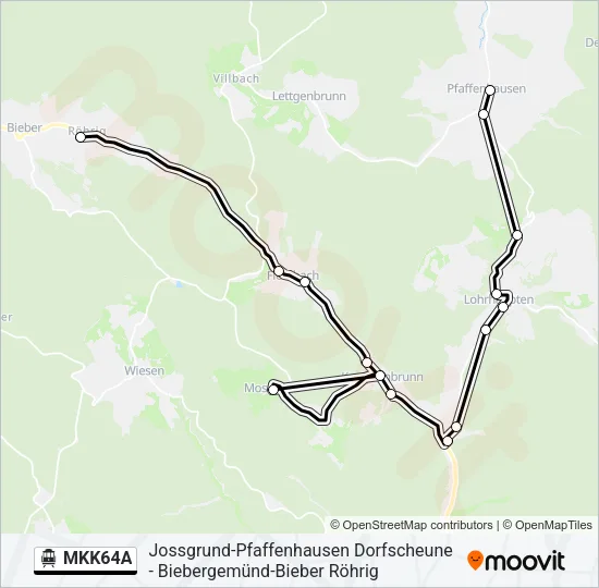 S-Bahn MKK64A: карта маршрута