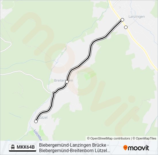 S-Bahn MKK64B: карта маршрута