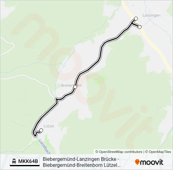 S-Bahn MKK64B: карта маршрута