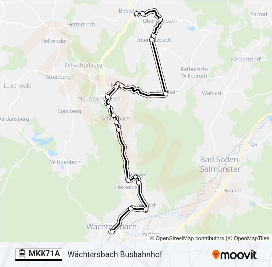 MKK71A S-Bahn Line Map