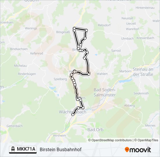 MKK71A S-Bahn Line Map
