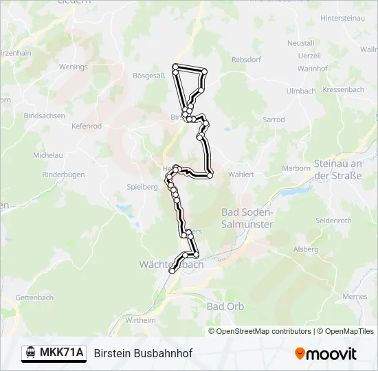 MKK71A S-Bahn Line Map