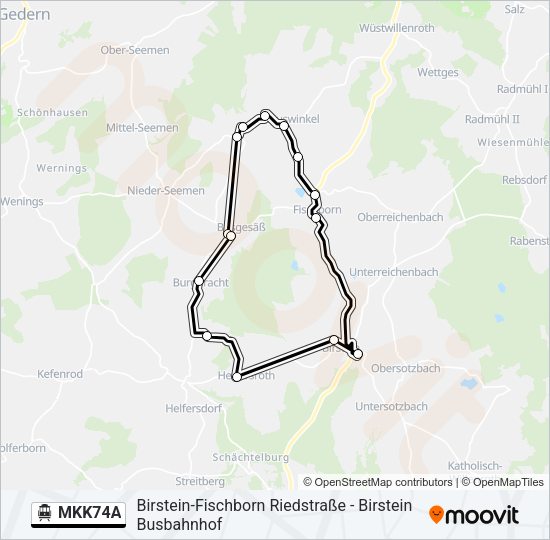 MKK74A S-Bahn Line Map