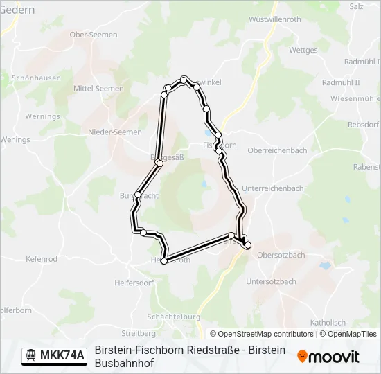 MKK74A S-Bahn Line Map