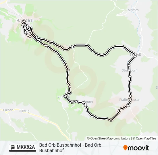MKK82A S-Bahn Line Map