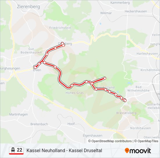 S-Bahn 22: карта маршрута
