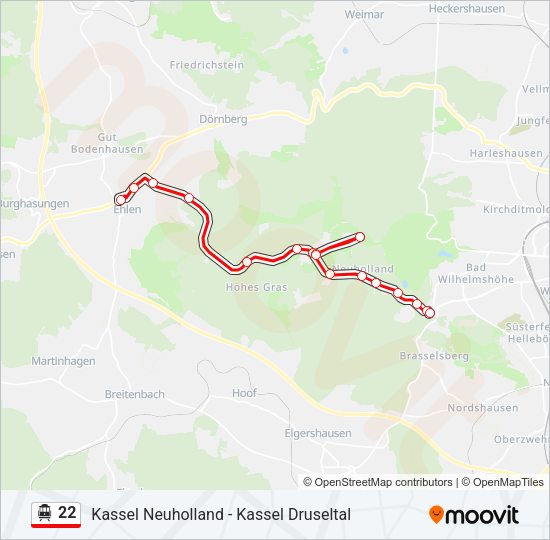 S-Bahn 22: карта маршрута