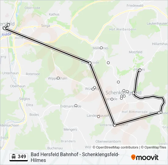 349 S-Bahn Line Map