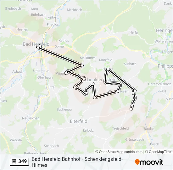 349 S-Bahn Line Map
