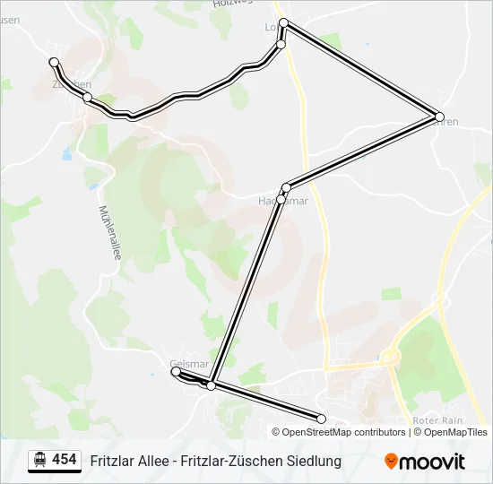 454 S-Bahn Line Map
