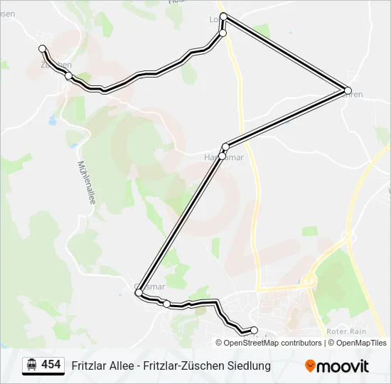 454 S-Bahn Line Map
