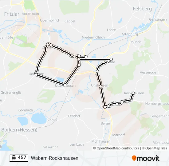 457 S-Bahn Line Map