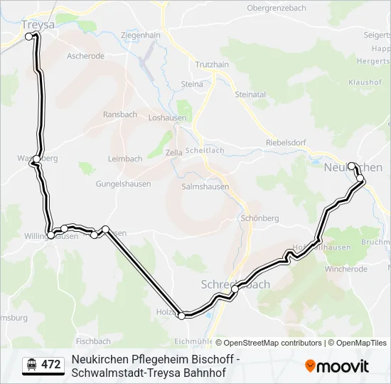 472 S-Bahn Line Map