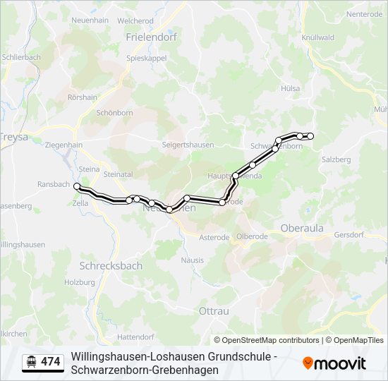 S-Bahn 474: карта маршрута