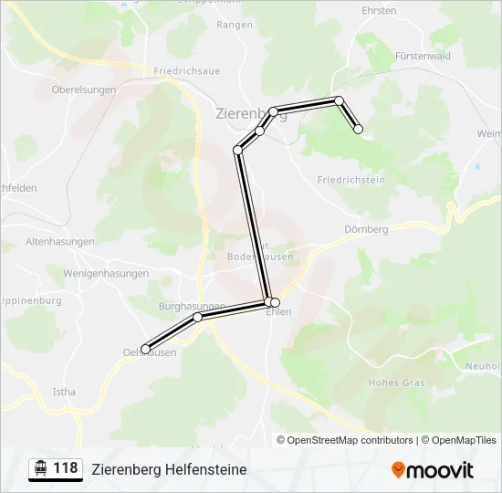 118 S-Bahn Line Map