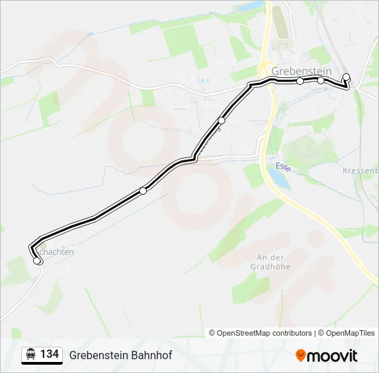 S-Bahn 134: карта маршрута