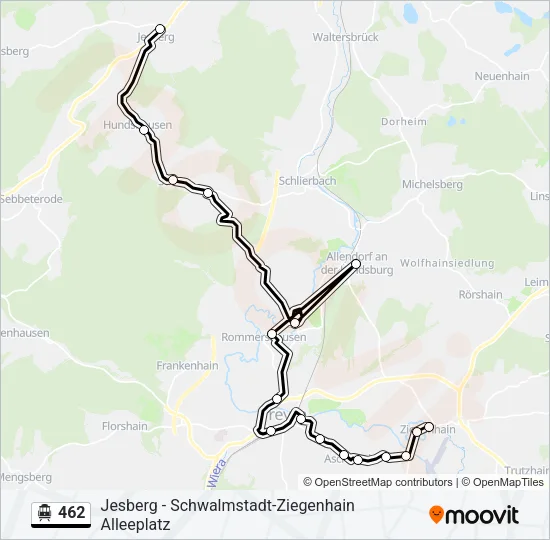 S-Bahn 462: карта маршрута