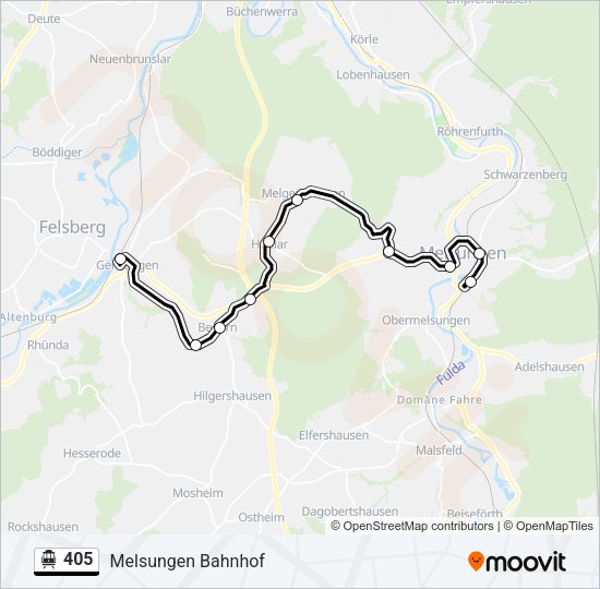 S-Bahn 405: карта маршрута