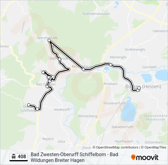 408 S-Bahn Line Map