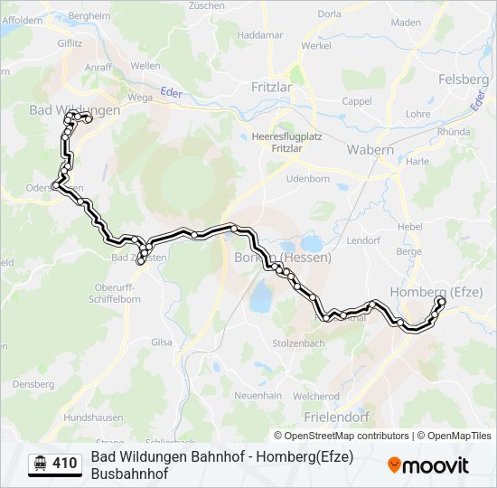 S-Bahn 410: карта маршрута