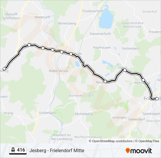 S-Bahn 416: карта маршрута