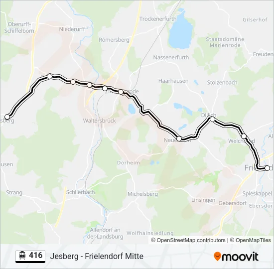 416 S-Bahn Line Map