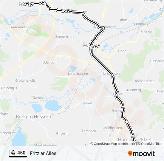 450 S-Bahn Line Map