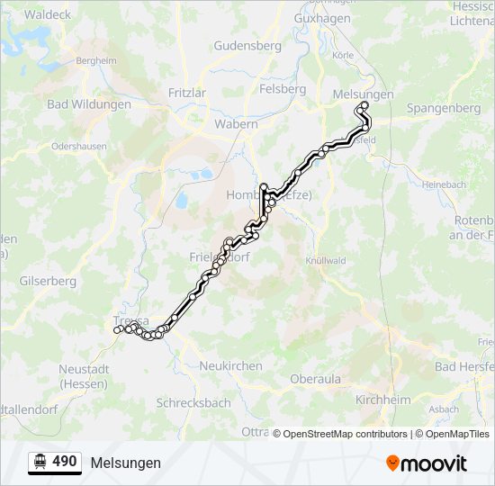 S-Bahn 490: карта маршрута
