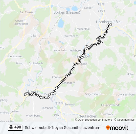 S-Bahn 490: карта маршрута