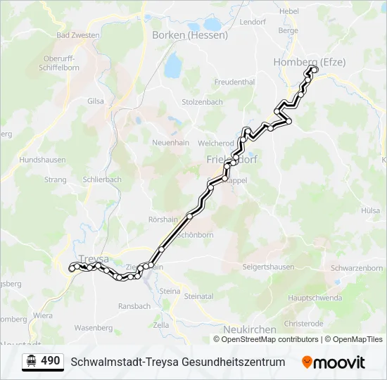 S-Bahn 490: карта маршрута
