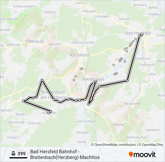 S-Bahn 399: карта маршрута