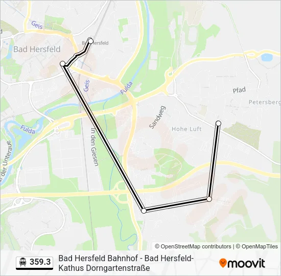 S-Bahn 359.3: карта маршрута