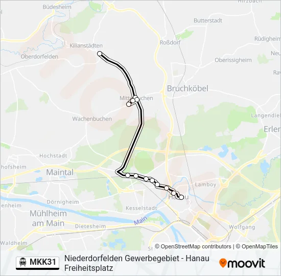 MKK31 S-Bahn Line Map