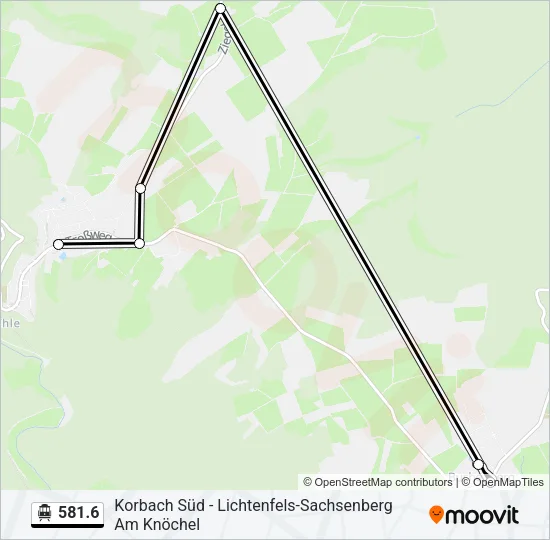S-Bahn 581.6: карта маршрута