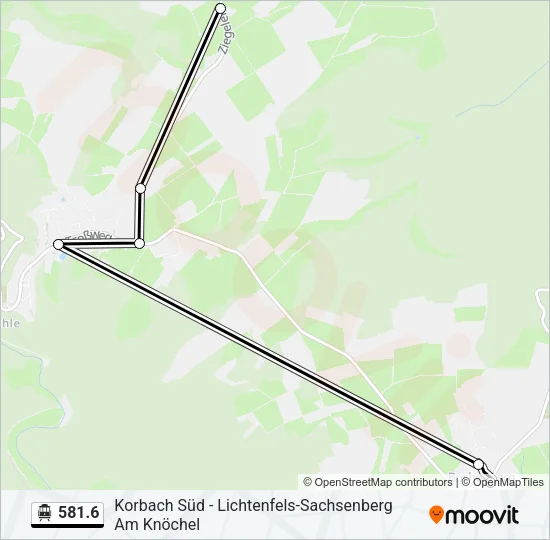 S-Bahn 581.6: карта маршрута