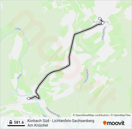 S-Bahn 581.6: карта маршрута