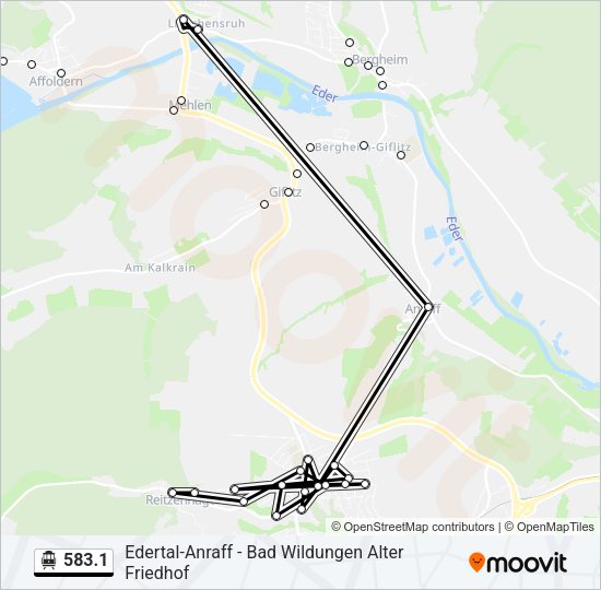 S-Bahn 583.1: карта маршрута