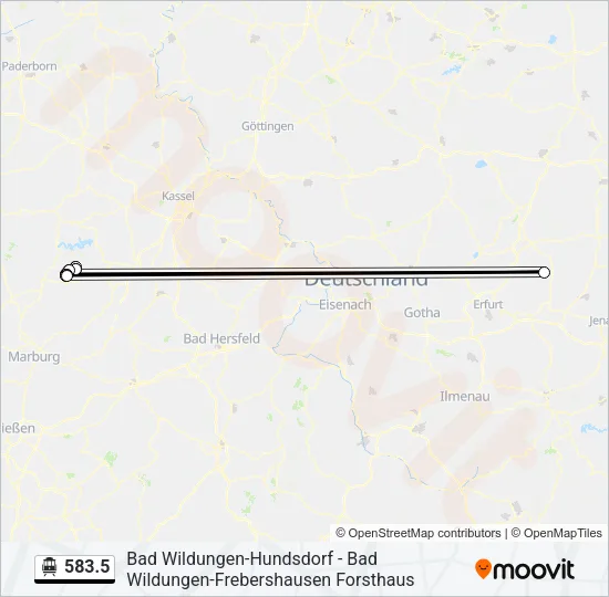 583.5 S-Bahn Line Map