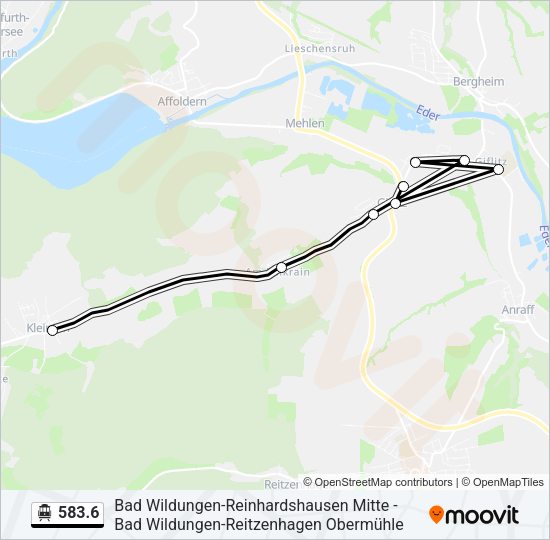 S-Bahn 583.6: карта маршрута