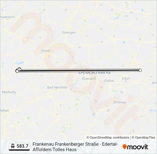 583.7 S-Bahn Line Map