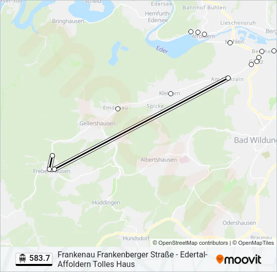 583.7 S-Bahn Line Map