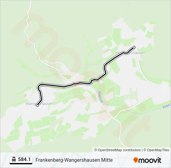 S-Bahn 584.1: карта маршрута
