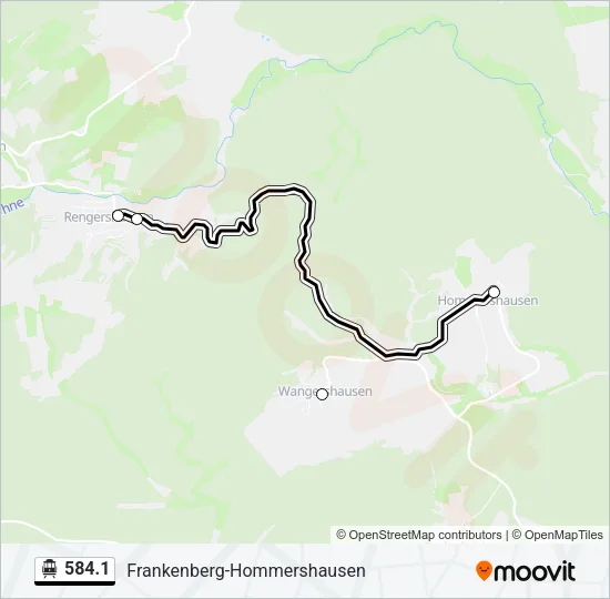 S-Bahn 584.1: карта маршрута