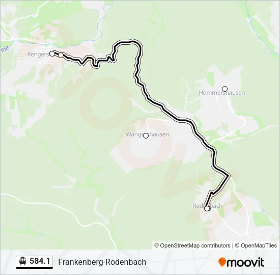 S-Bahn 584.1: карта маршрута